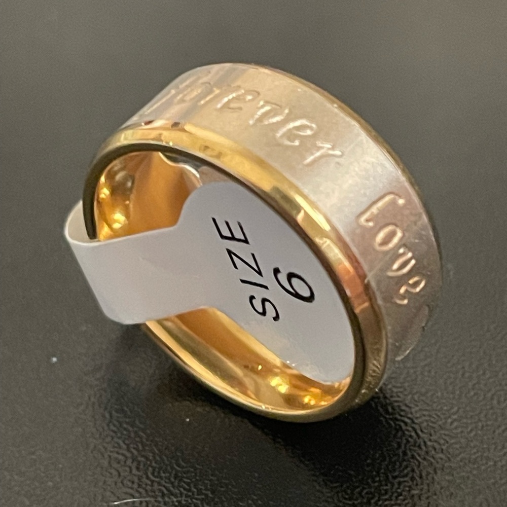8mm gold forever love ring size 6